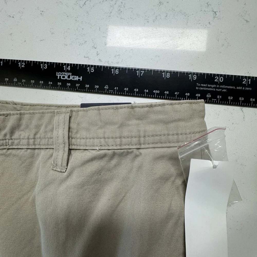 NWT Lot 2 CHAPS‎ Khaki Beige Flat Front Cargo Shorts Men's Size 38